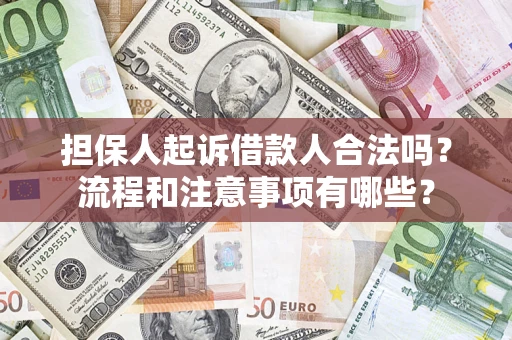 北京担保人起诉借款人合法吗？流程和注意事项有哪些？
