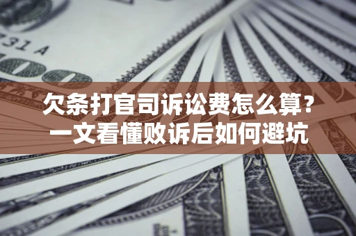 北京欠条打官司诉讼费怎么算？一文看懂败诉后如何避坑