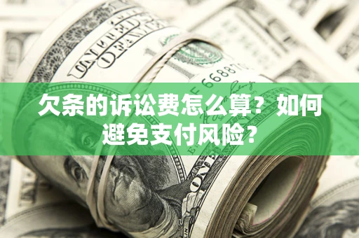 北京欠条的诉讼费怎么算？如何避免支付风险？