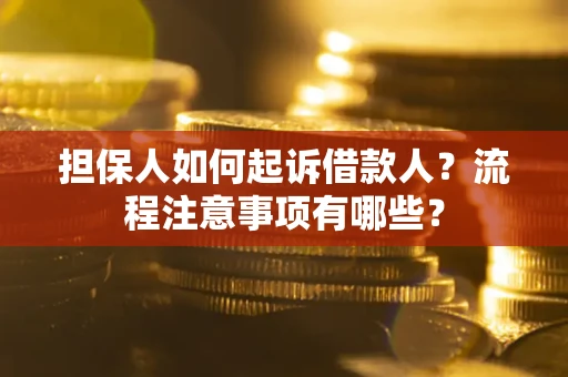 北京担保人如何起诉借款人？流程注意事项有哪些？